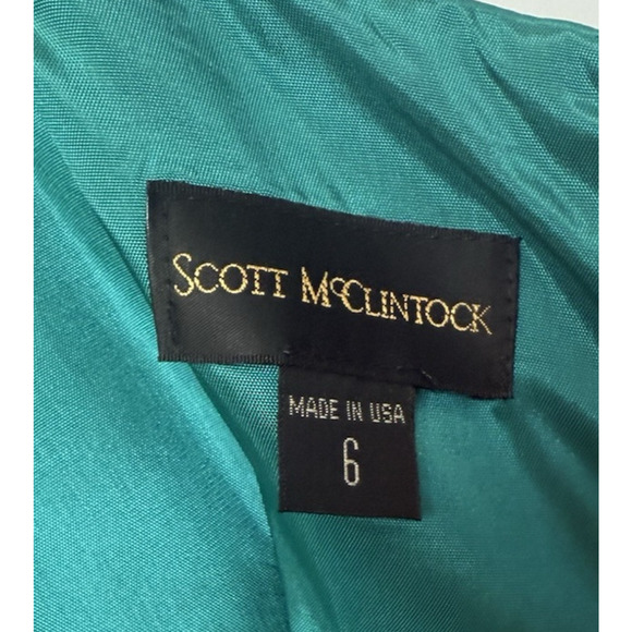 Vintage Scott McClintock Satin Formal Maxi Dress Size 6 Wedding Bridesmaid Event - Picture 11 of 14